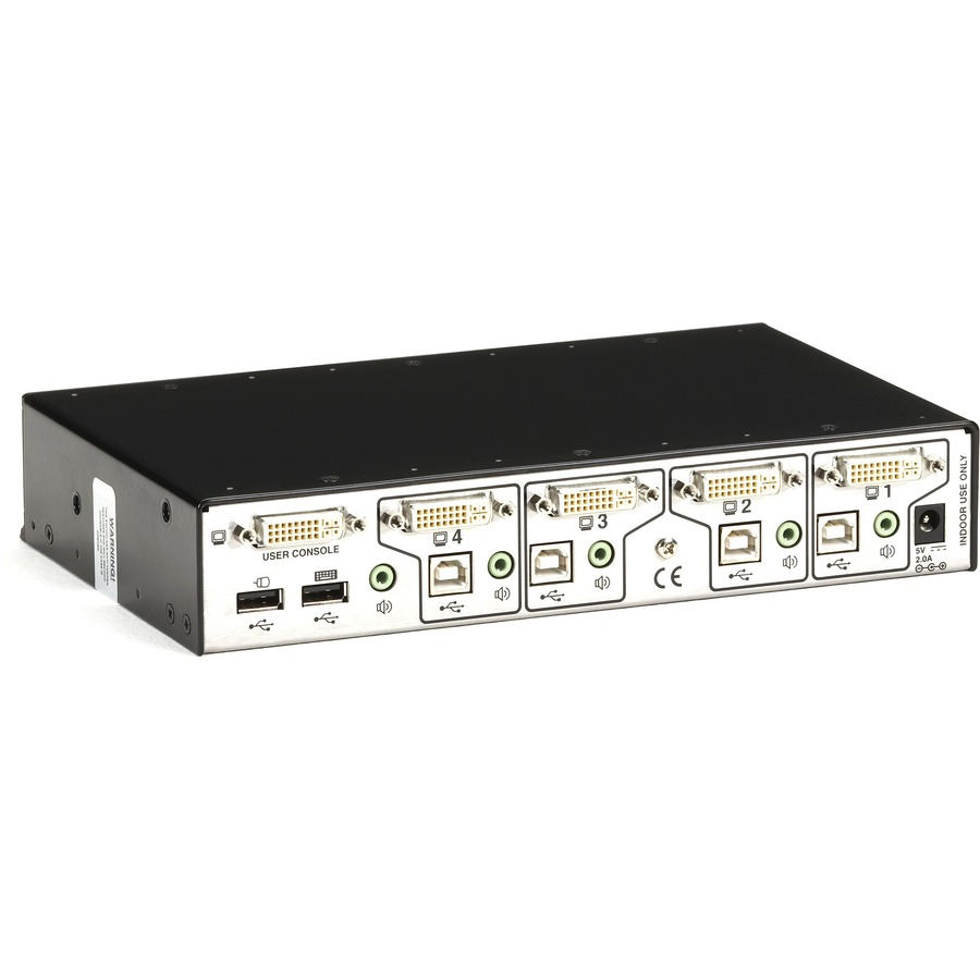 Black Box ServSwitch Secure KVM Switch with USB, EAL4+ Certified, DVI, 4-Port