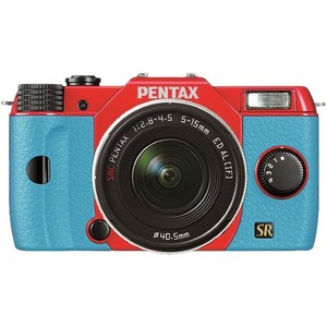 Pentax Q7 12.4 Megapixel Mirrorless Camera with Lens - 0.20" - 0.59" - Red, Aqua