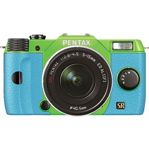 Pentax Q7 12.4 Megapixel Mirrorless Camera with Lens - 0.20" - 0.59" - Green, Aqua