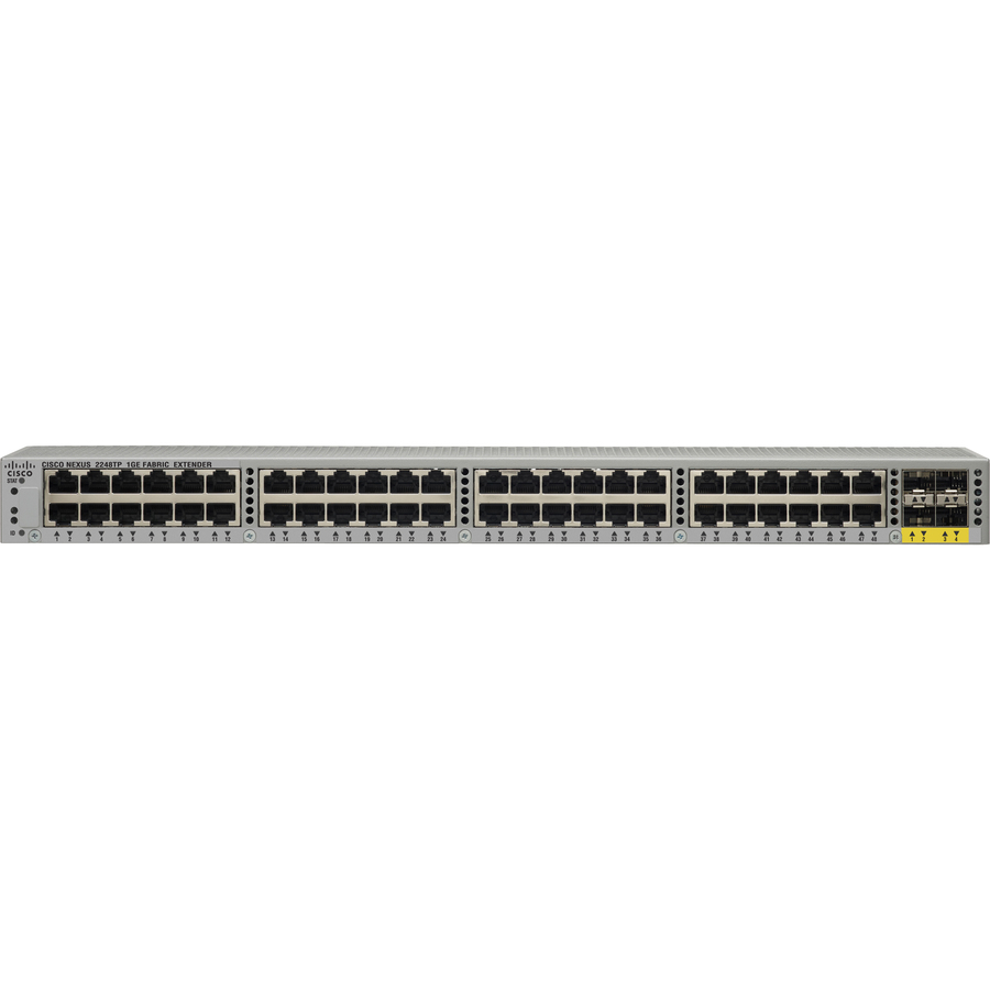 Cisco N2K GE, 48x100/1000-T+4x10GE reqSFP+NoFans/PS REMANUFACTURED