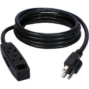 QVS 5-Pack 3-Outlet 3-Prong 25ft Power Extension Cord