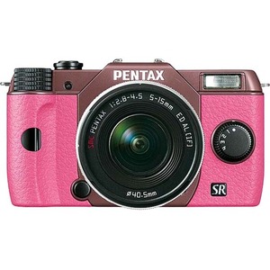 Pentax Q10 12.4 Megapixel Mirrorless Camera with Lens - 0.20" - 0.59" - Cocoa Brown, Pink