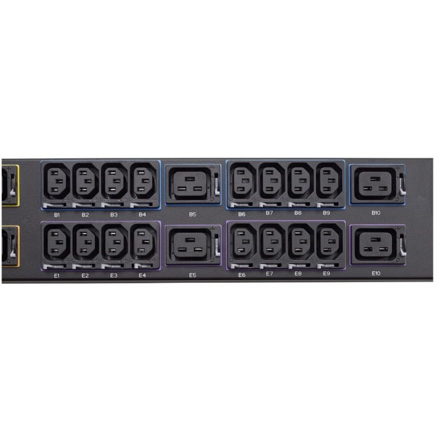 Eaton fuse disconnect rack PDU, 0U, Hardwired input, 17.3 kW max, 230/400V, 24A, Hardwired, Three-phase, Outlets: (48) C13 Outlet grip, (12) C19 Outlet grip