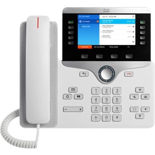 Cisco 8841 IP Phone - Refurbished - Corded - Corded - Wall Mountable - White