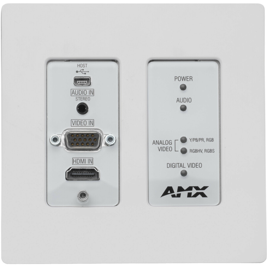 AMX N2300 Series 4K UHD Video Over IP Decor Style Wallplate Encoder with KVM, PoE