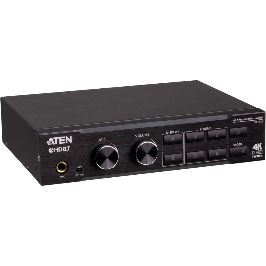 ATEN 4 x 2 True 4K Presentation Matrix Switch with Scaling, DSP, and HDBaseT-Lite