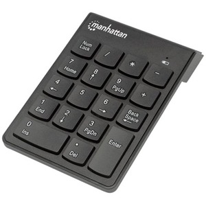 Numeric Keypad, Wireless (2.4GHz), USB-A Micro Receiver, 18 Full Size Keys, Black, Membrane Key Switches, Auto Power Management, Range 10m, AAA Battery (included), Windows and Mac, Three Year Warranty