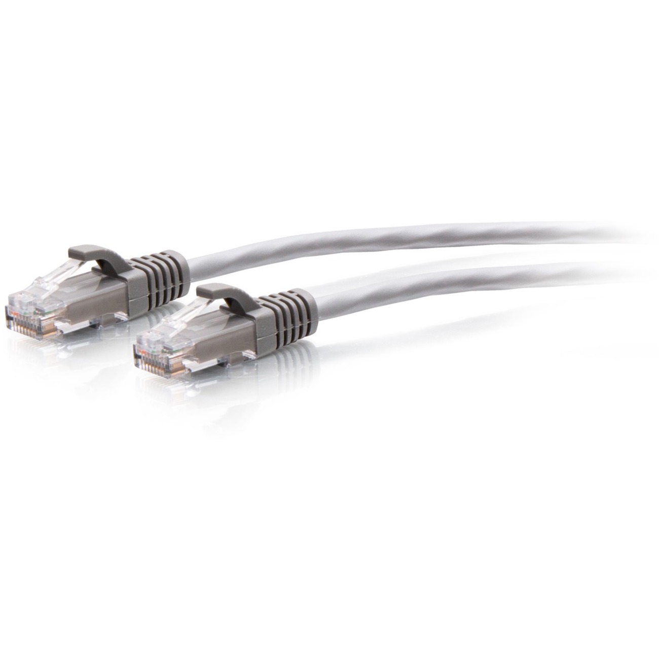 C2G 20ft Cat6a Snagless Unshielded (UTP) Slim Ethernet Cable - Cat6a Slim Network Patch Cable - PoE - Gray