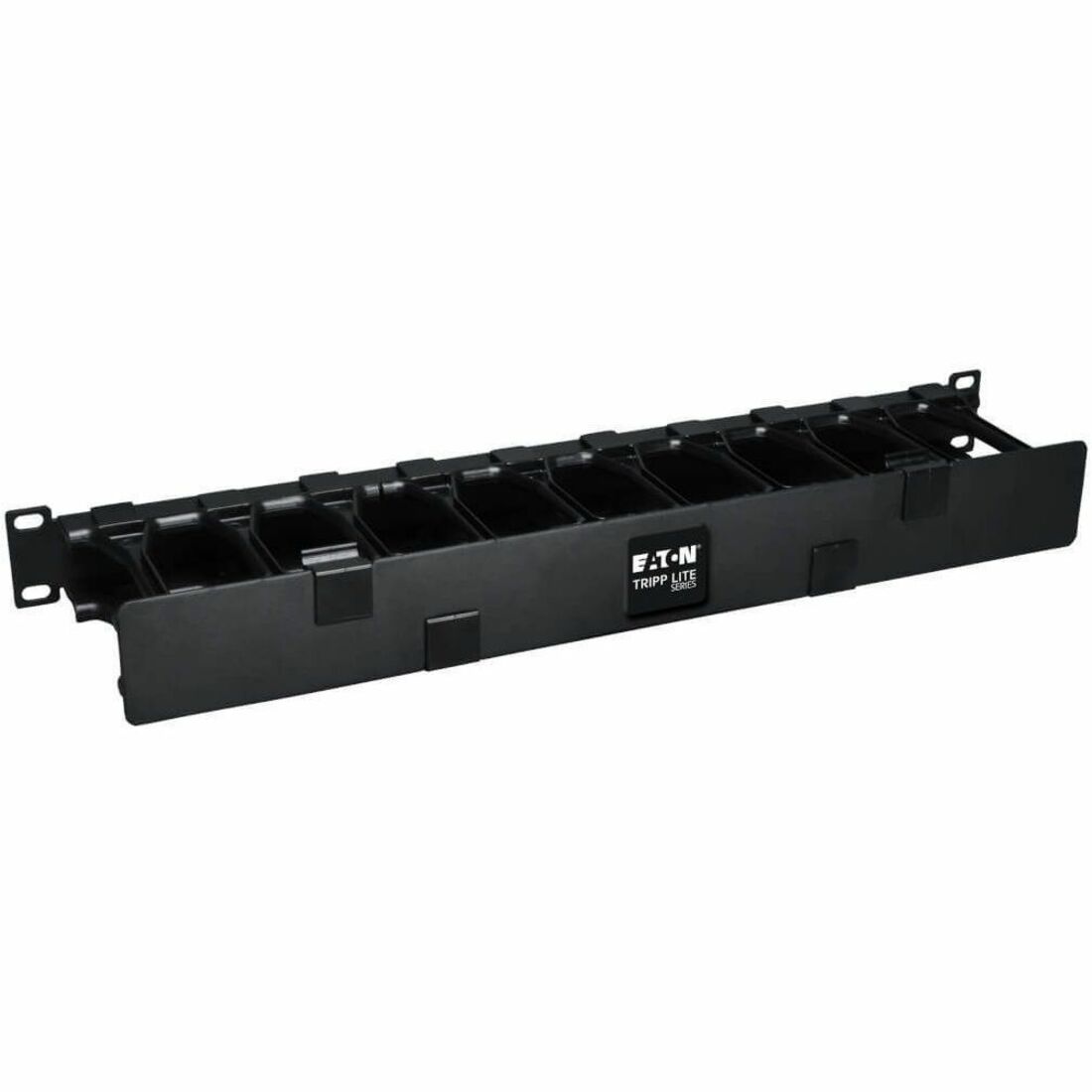 Tripp Lite by Eaton SmartRack 1U High Capacity Horizontal Cable Manager - Finger duct with dual-hinge cover