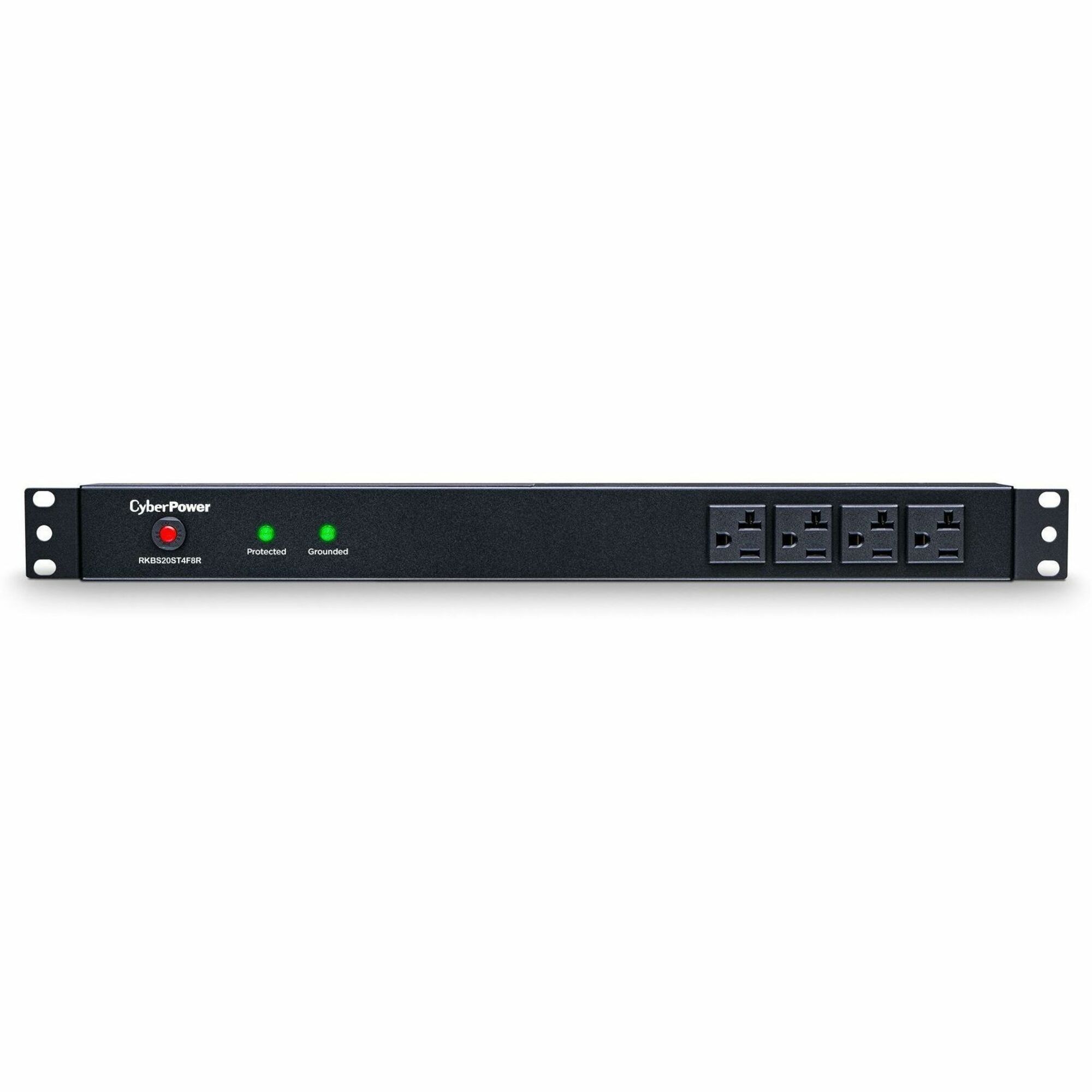 CyberPower RKBS20ST4F8R Rackbar 12 - Outlet Surge Protector with 1800 J Surge Suppression