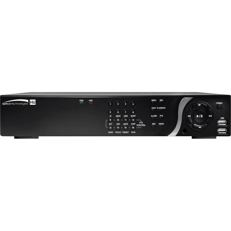Speco 8 Channel 4K IP, HD-TVI Hybrid Video Recorder - 20 TB HDD
