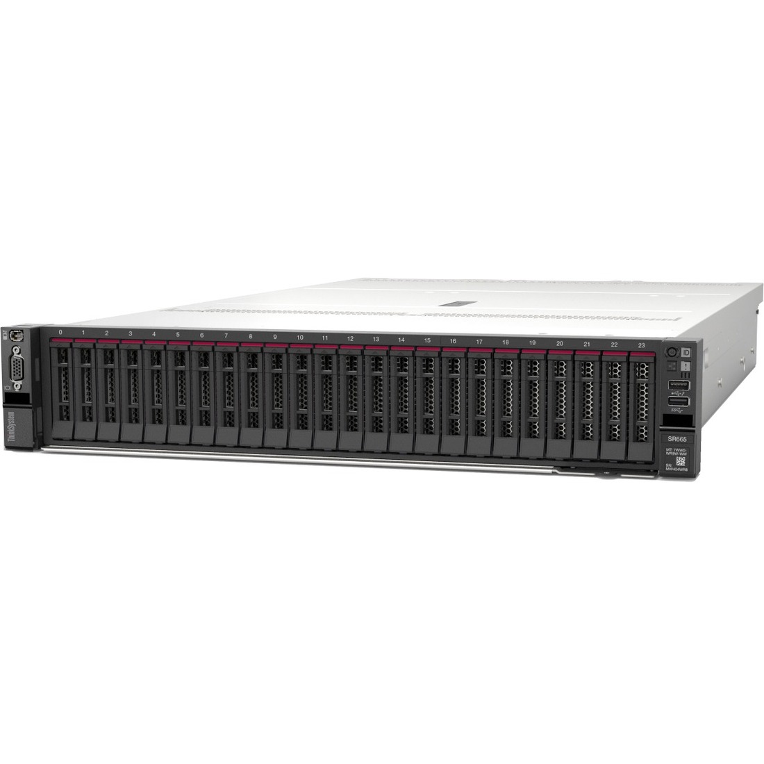 Lenovo ThinkSystem SR665 7D2VA01HNA 2U Rack Server - 1 EPYC 7262 3.20 GHz - 16 GB RAM - Serial ATA/600 Controller