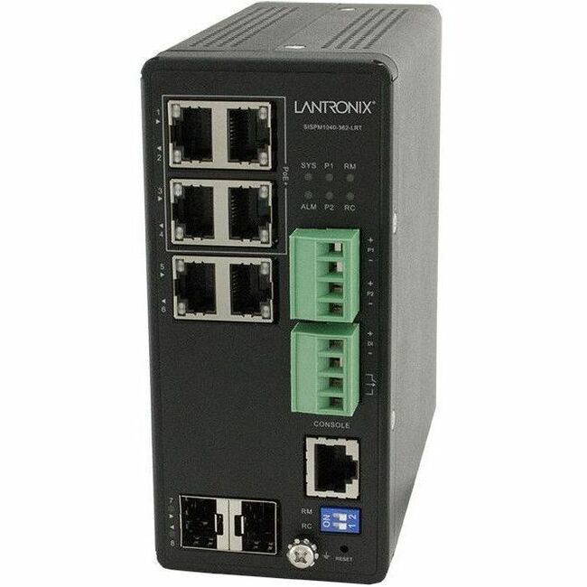Lantronix Managed Hardened Gigabit Ethernet PoE+ Switch