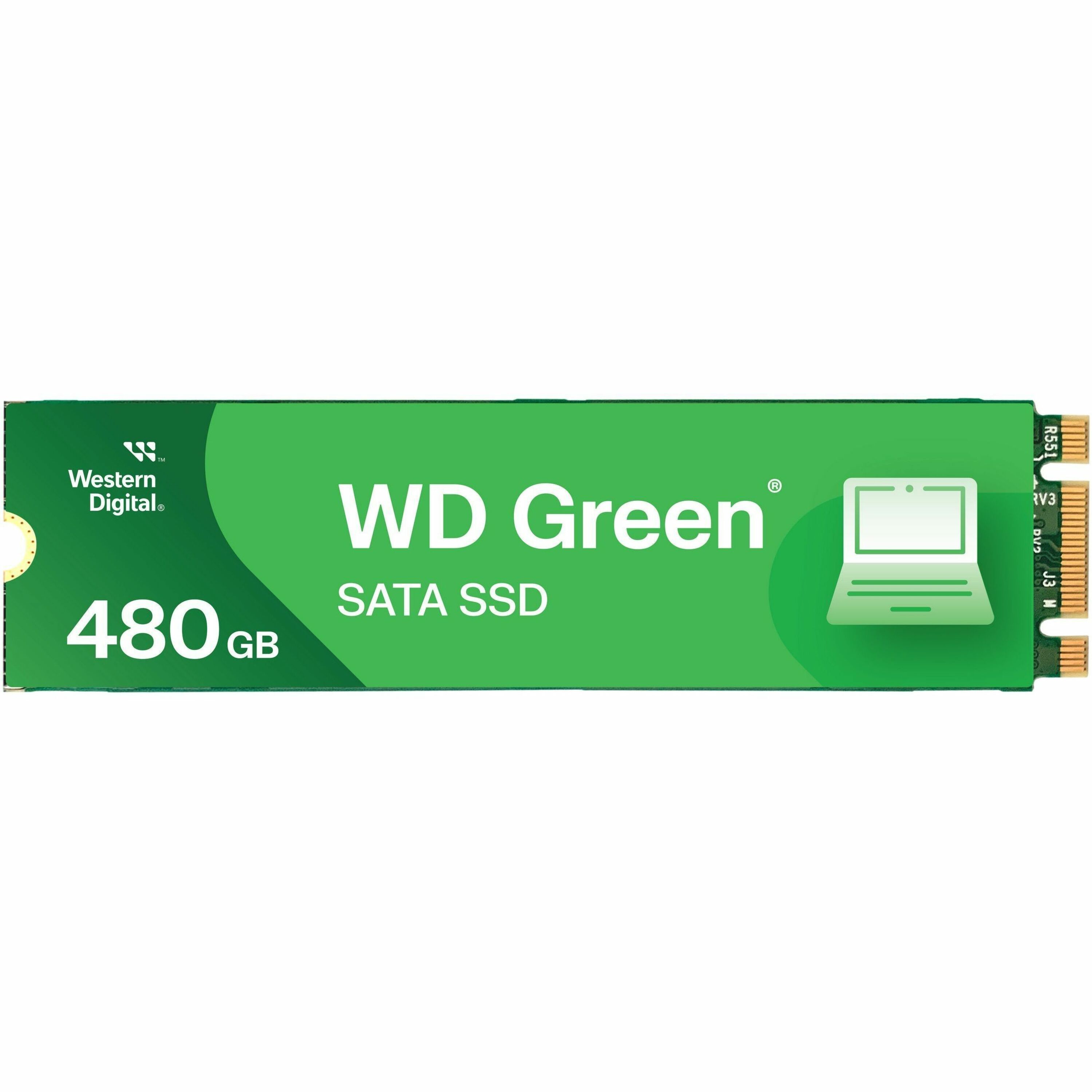 WD Green WDS480G3G0B 480 GB Solid State Drive - M.2 2280 Internal - SATA (SATA/600)
