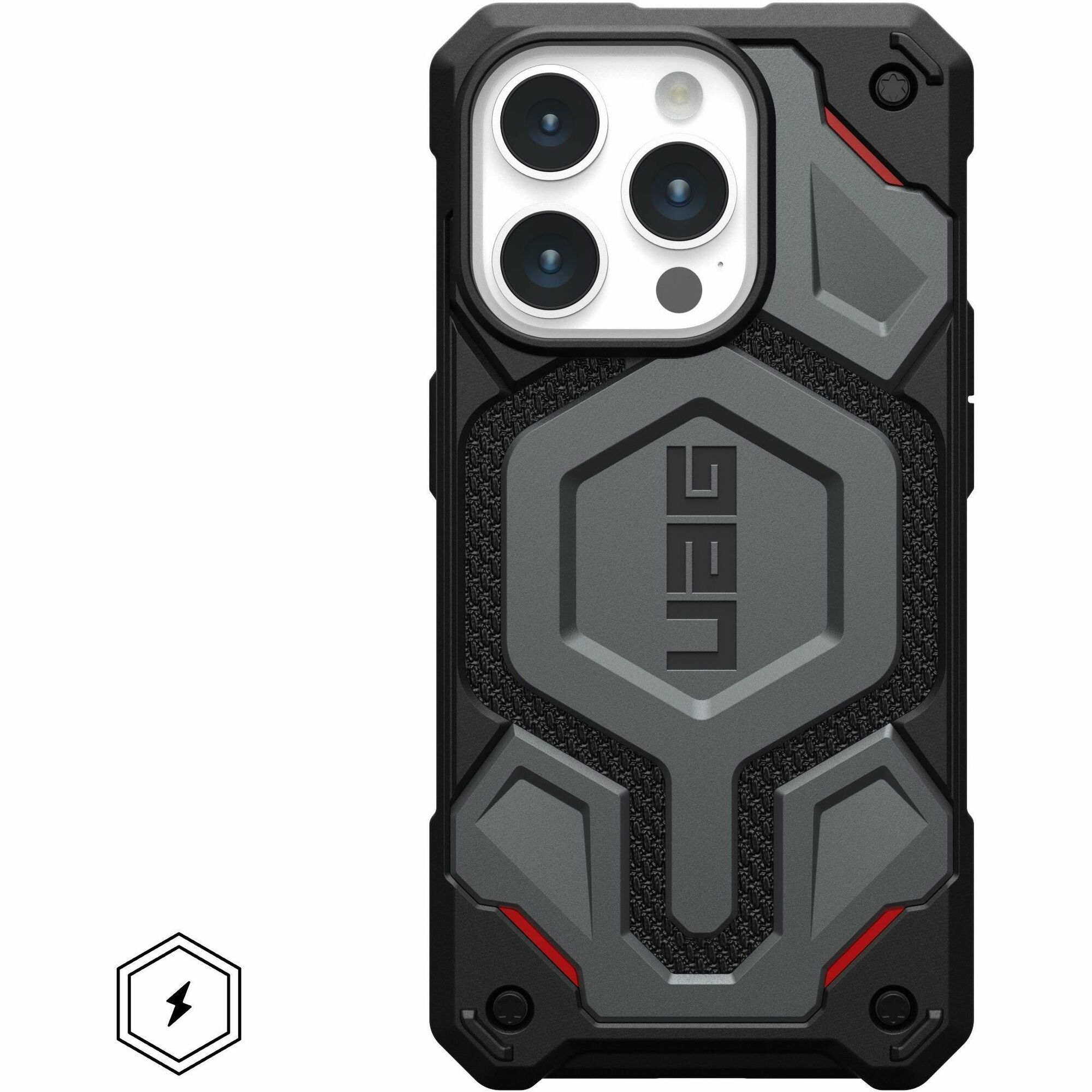 Urban Armor Gear Monarch Pro Kevlar&reg; iPhone 15 Pro Case - Kevlar Silver