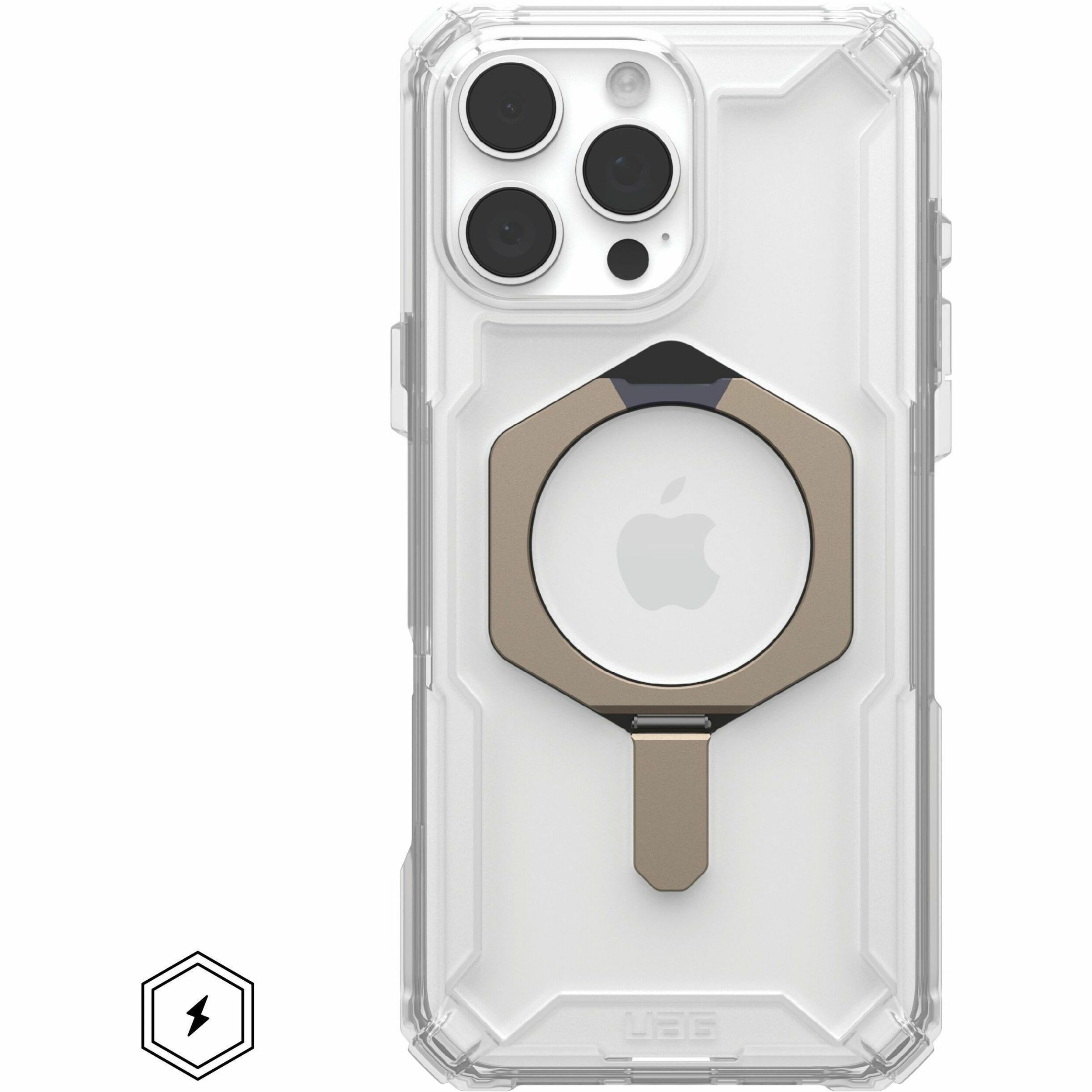 Urban Armor Gear Plasma XTE iPhone 16 Pro Max Case - Clear/Titanium