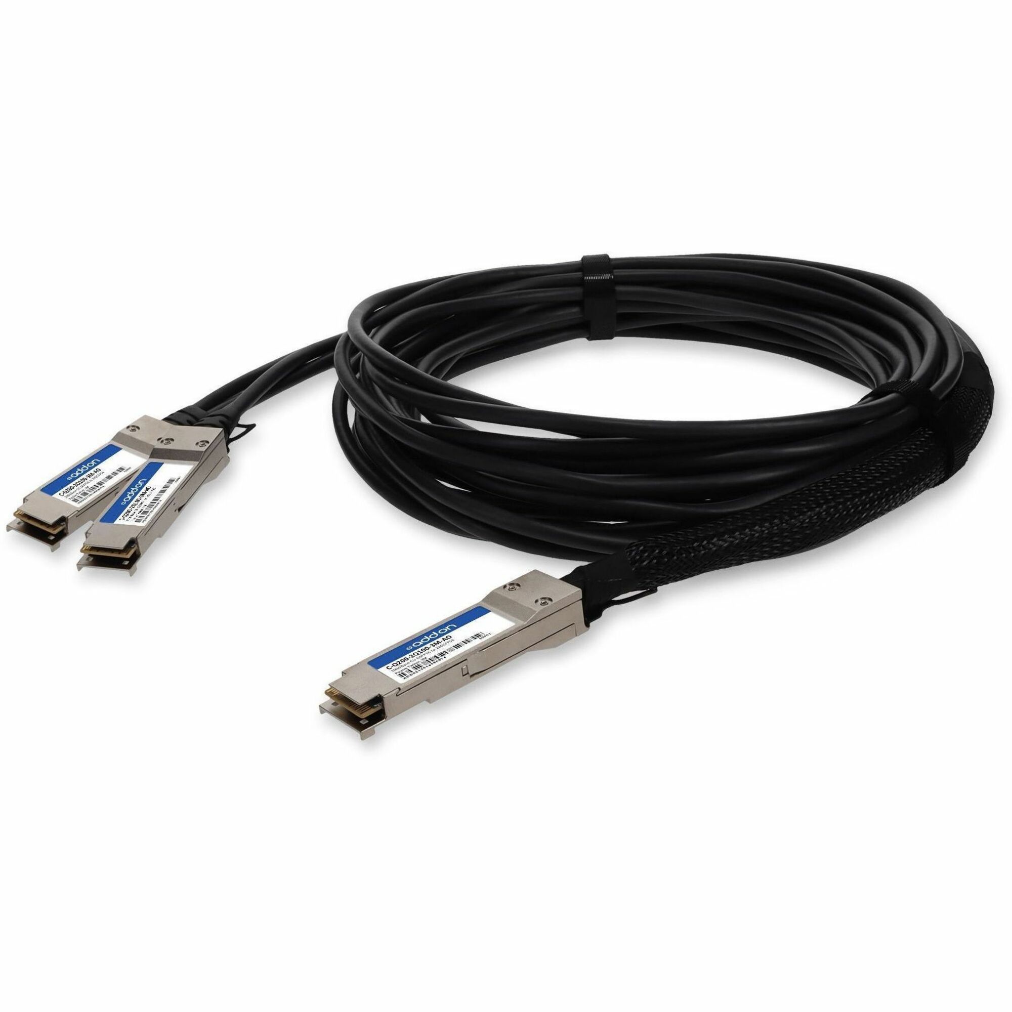 AddOn Arista Networks C-Q200-2Q100-3M Compatible TAA 200GBase-CU QSFP56 to 2xQSFP56 Direct Attach Cable (Passive Twinax, 3m, LSZH)