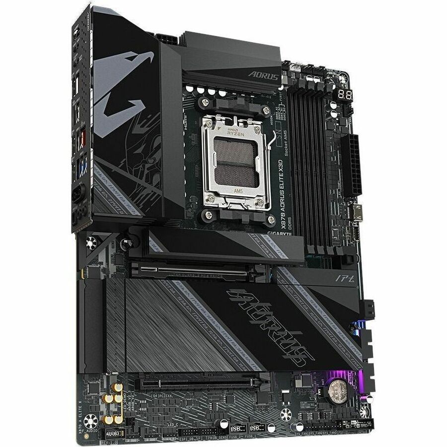 Aorus Ultra Durable X870 ELITE X3D Gaming Desktop Motherboard - AMD X870 Chipset - Socket AM5 - ATX