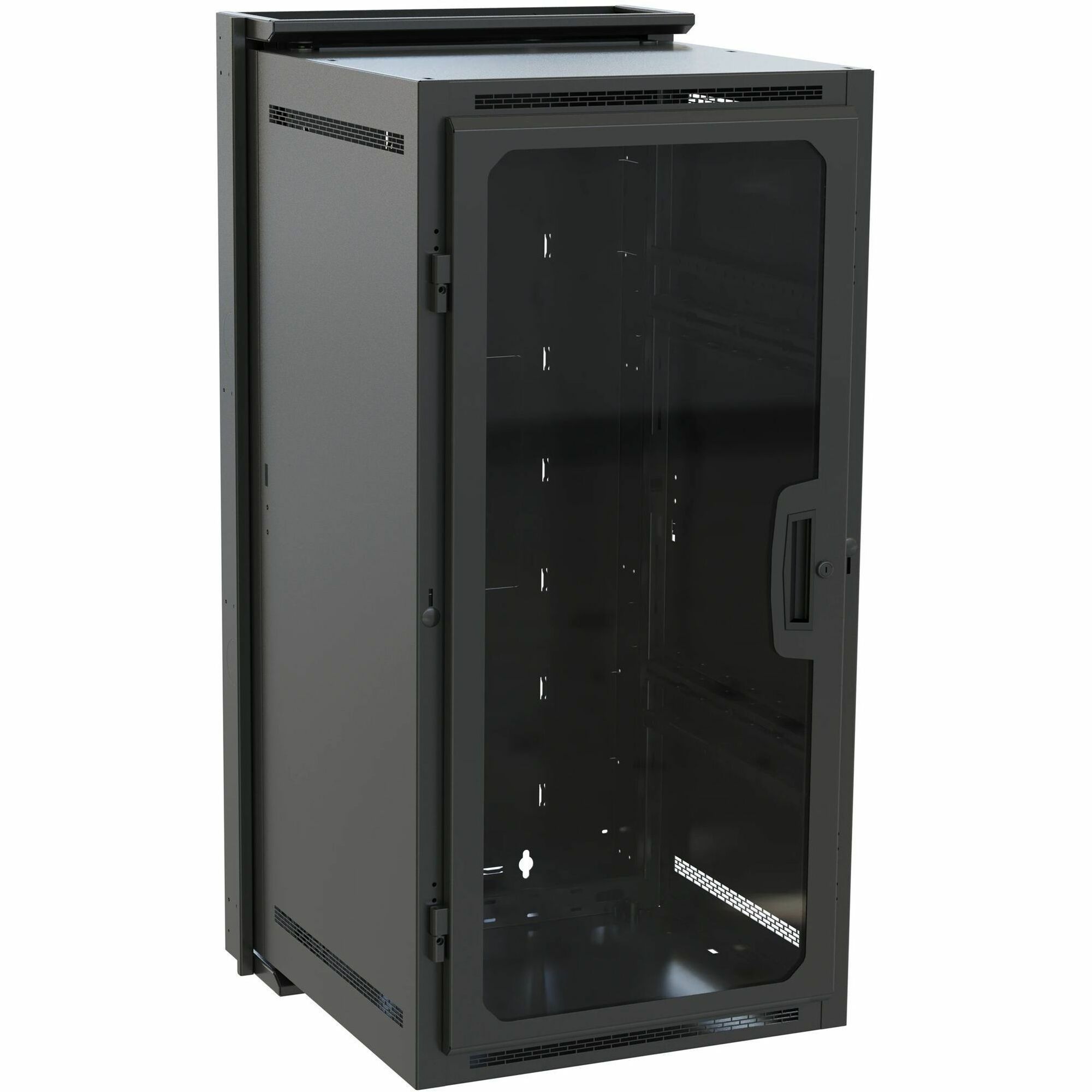 Middle Atlantic DWR 24RU Pivoting Wall Mount Rack - Plexi Front Door - 26in Depth Wall Mount Cabinet - TAA Compliant