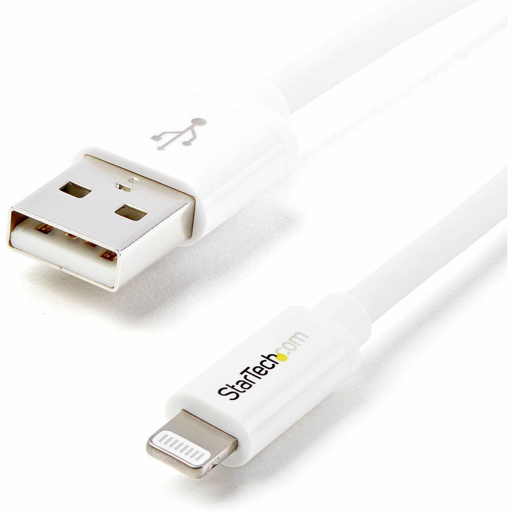 StarTech.com 2m (6ft) Long White Apple® 8-pin Lightning Connector to USB Cable for iPhone / iPod / iPad