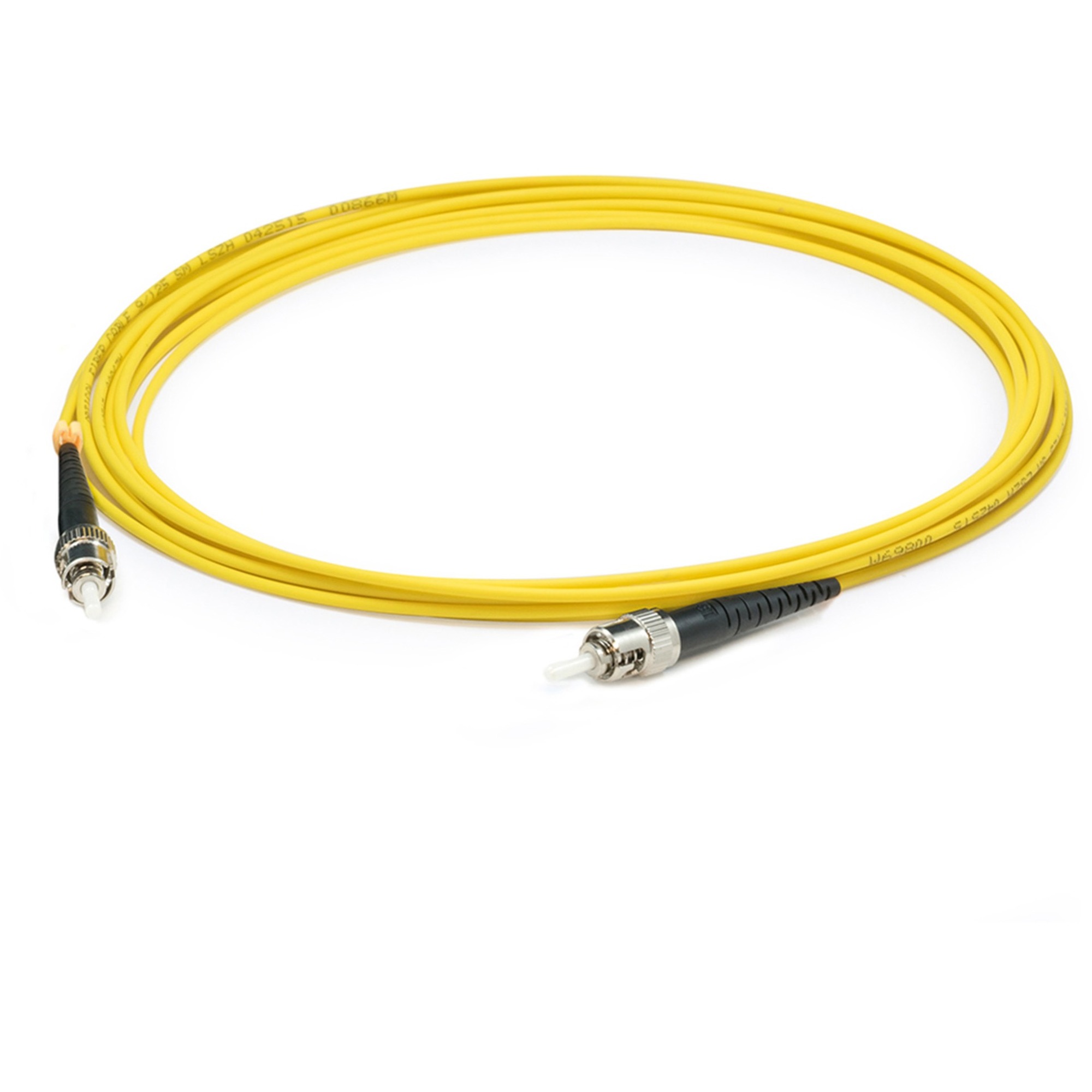 AddOn 37m ST to ST Yellow OS2 Simplex OFNP (Plenum-Rated) SMF Fiber Patch Cable