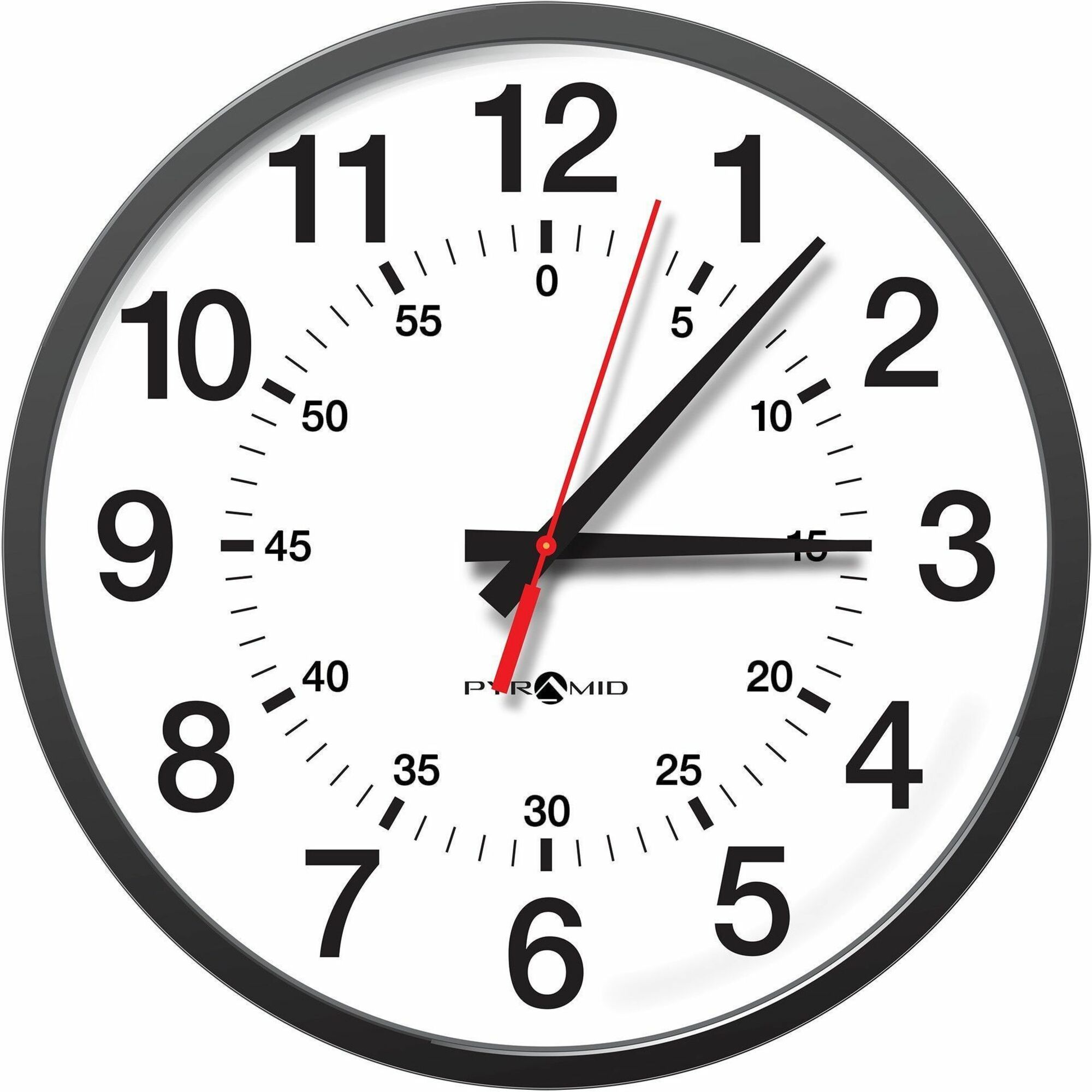 Pyramid Time Systems 13" RF Wireless 12 Hour with Seconds Analog Wall Clock