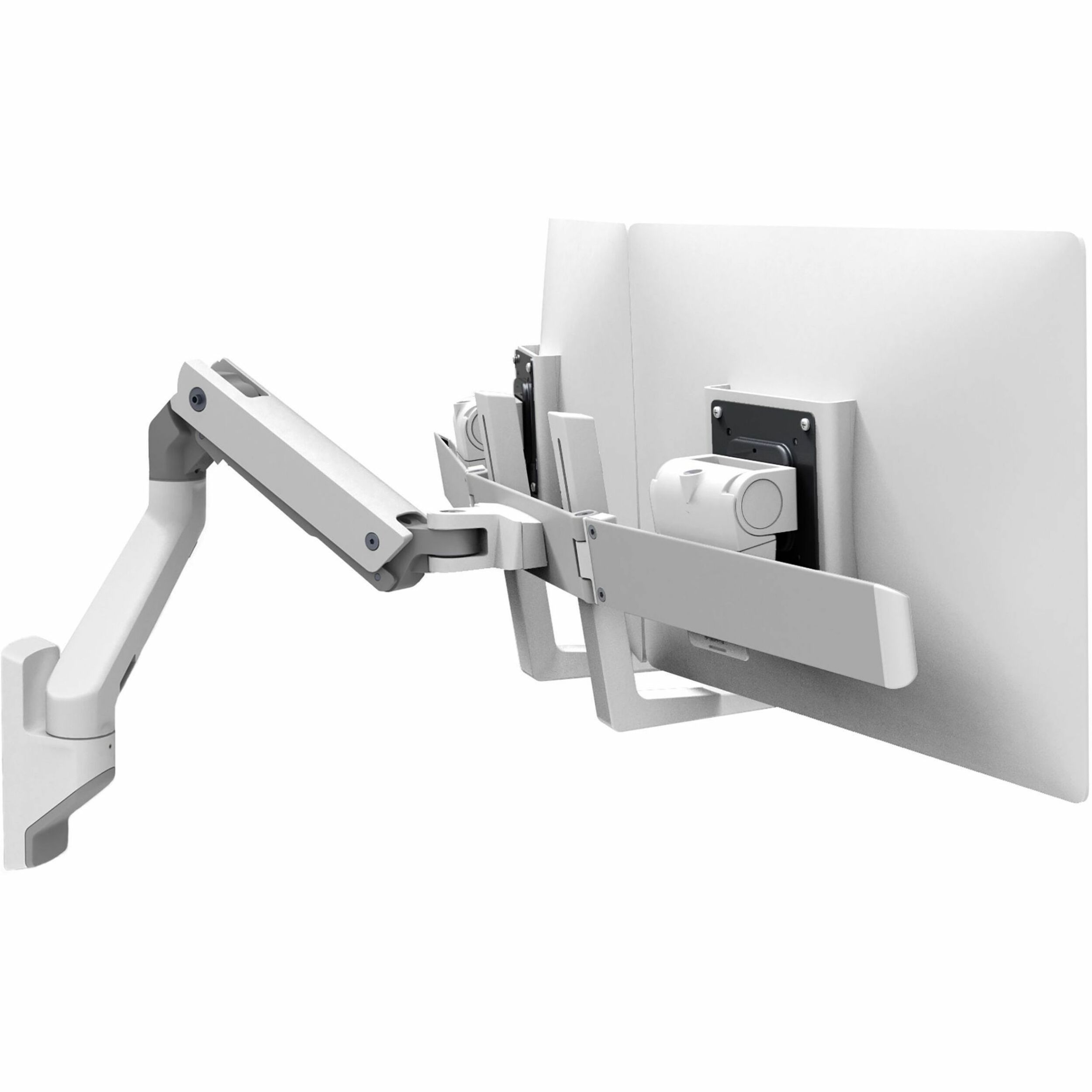Ergotron Mounting Arm for Monitor, Curved Screen Display, Display - White - Landscape/Portrait