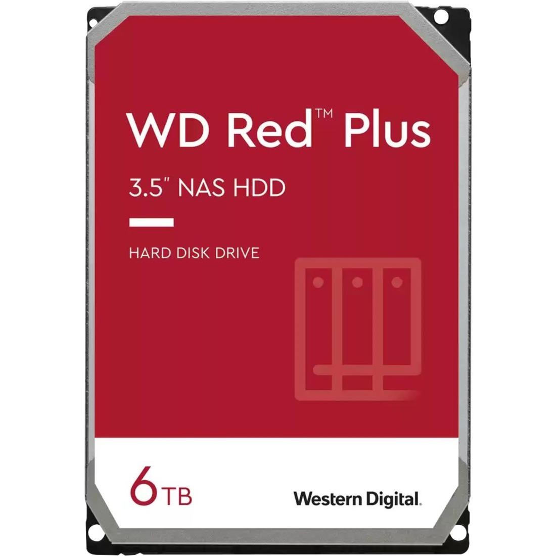 WD Red Plus WD60EFPX 6 TB Hard Drive - 3.5" Internal - SATA (SATA/600) - Conventional Magnetic Recording (CMR) Method