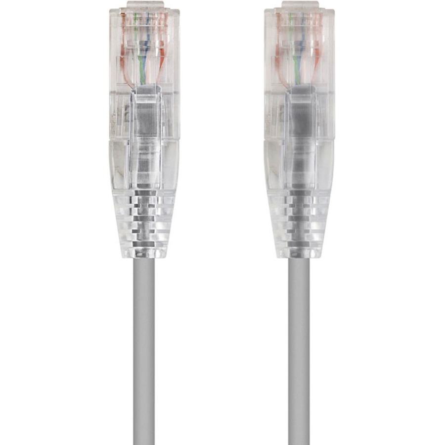 Monoprice SlimRun Cat6 28AWG UTP Ethernet Network Cable, 14ft Gray