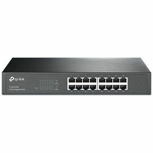 TP-LINK TL-SG1016D 10/100/1000Mbps 16-Port Gigabit 13-inch Rackmountable Switch, 32Gbps Capacity