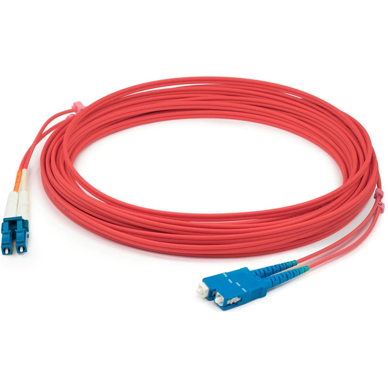 AddOn 7m SC to LC Red OS2 Duplex OFNR (Riser-Rated) SMF Fiber Patch Cable