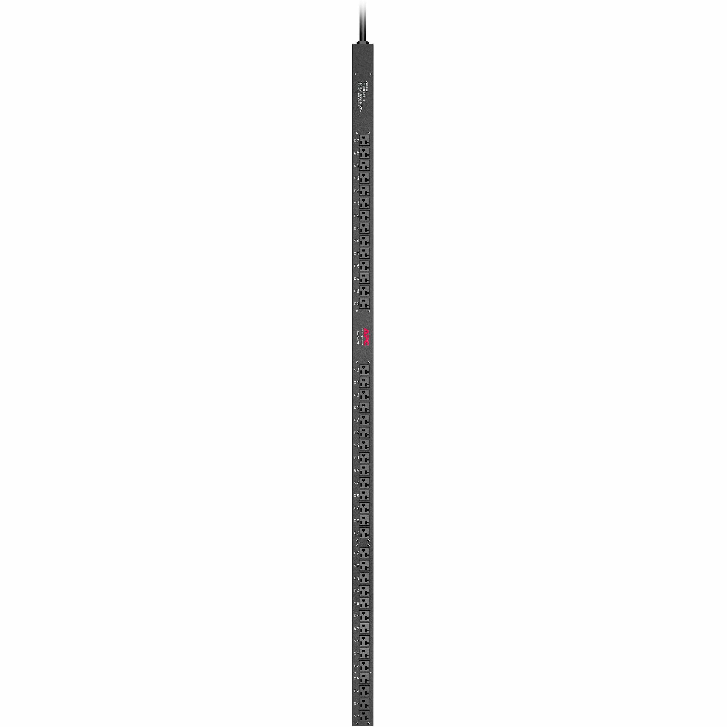 APC NetShelter Basic Rack PDU, Zero U, 5.7kW, 120V, 42 NEMA 5-20 outlet, 10ft input cord