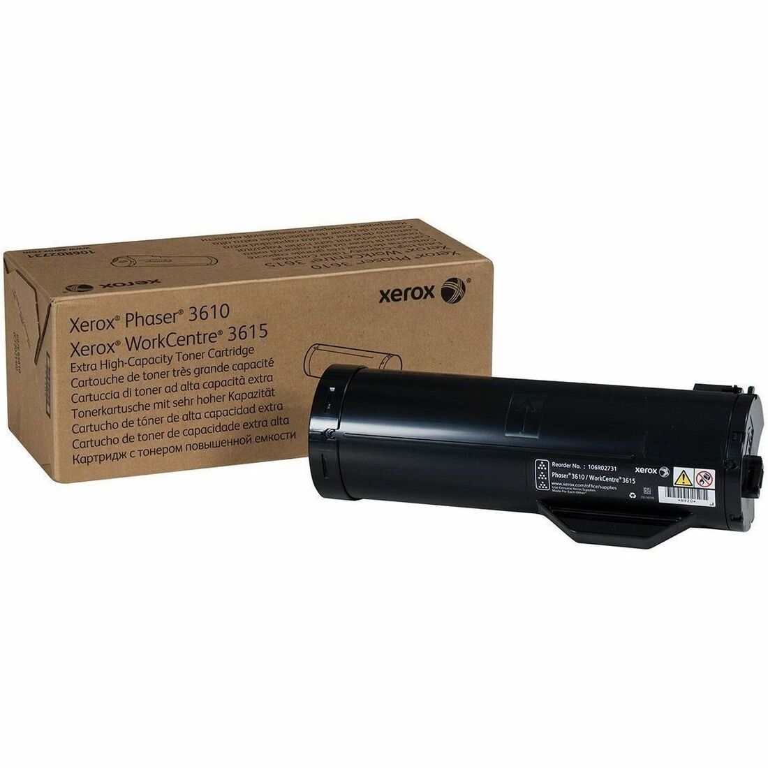 Xerox Genuine Phaser&reg; 3610, WorkCentre&reg; 3615 Black Extra High capacity Toner Cartridge (25300 Pages) - 106R02731