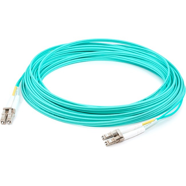 AddOn 68m LC to LC Aqua OM4 Duplex LSZH Fiber Patch Cable
