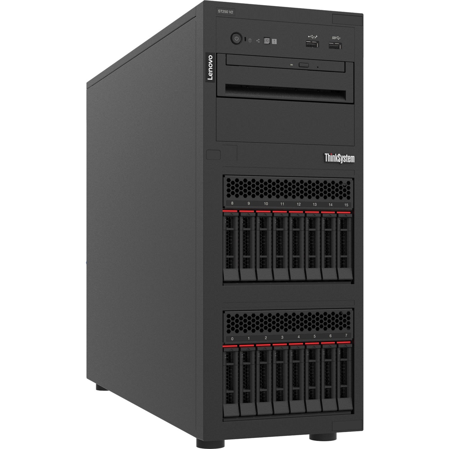Lenovo ThinkSystem ST250 V2 7D8FA012NA Tower Server - 1 Xeon E-2336 2.90 GHz - 16 GB RAM - Serial ATA/600 Controller