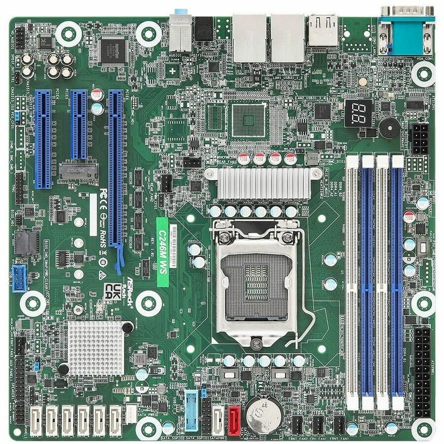 ASRock Rack Server Motherboard - Intel C246 Chipset - Micro ATX