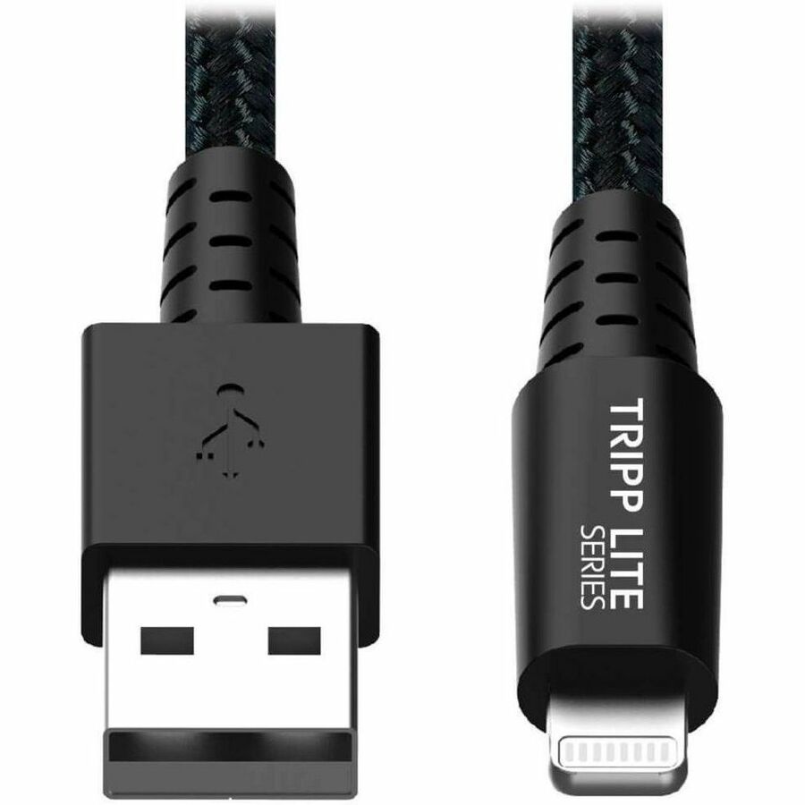 Eaton Tripp Lite Series Heavy-Duty USB-A to Lightning Sync/Charge Cable, UHMWPE and Aramid Fibers, MFi Certified - 3 ft. (0.91 m)