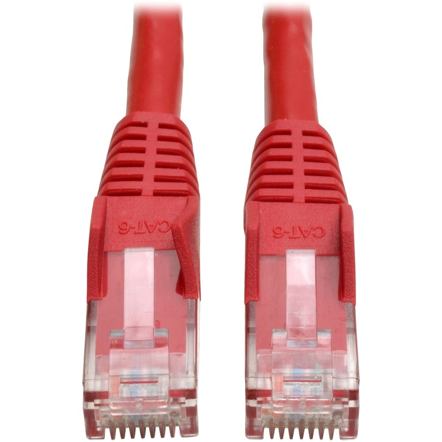 Tripp Lite by Eaton Cat6 Gigabit Snagless Molded (UTP) Ethernet Cable (RJ45 M/M) PoE Red 25 ft. (7.62 m)
