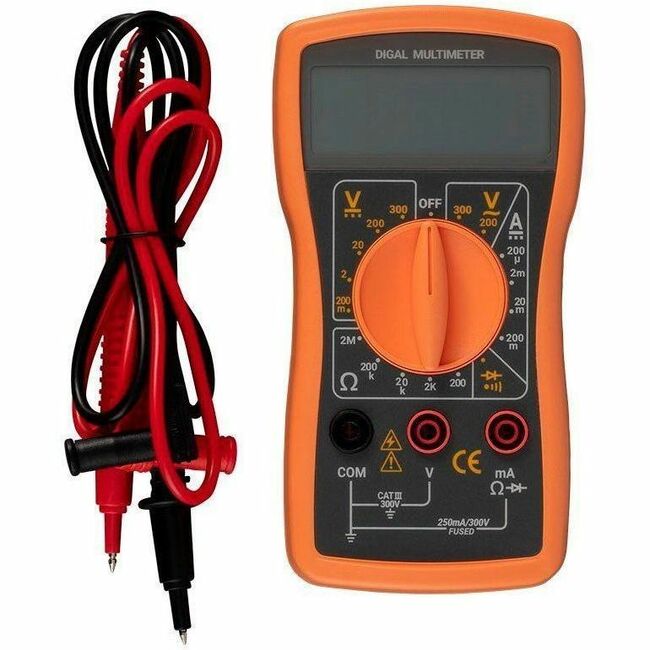 Monoprice Digital Multimeter for Testing Voltage, Current, Resistance, and Diodes