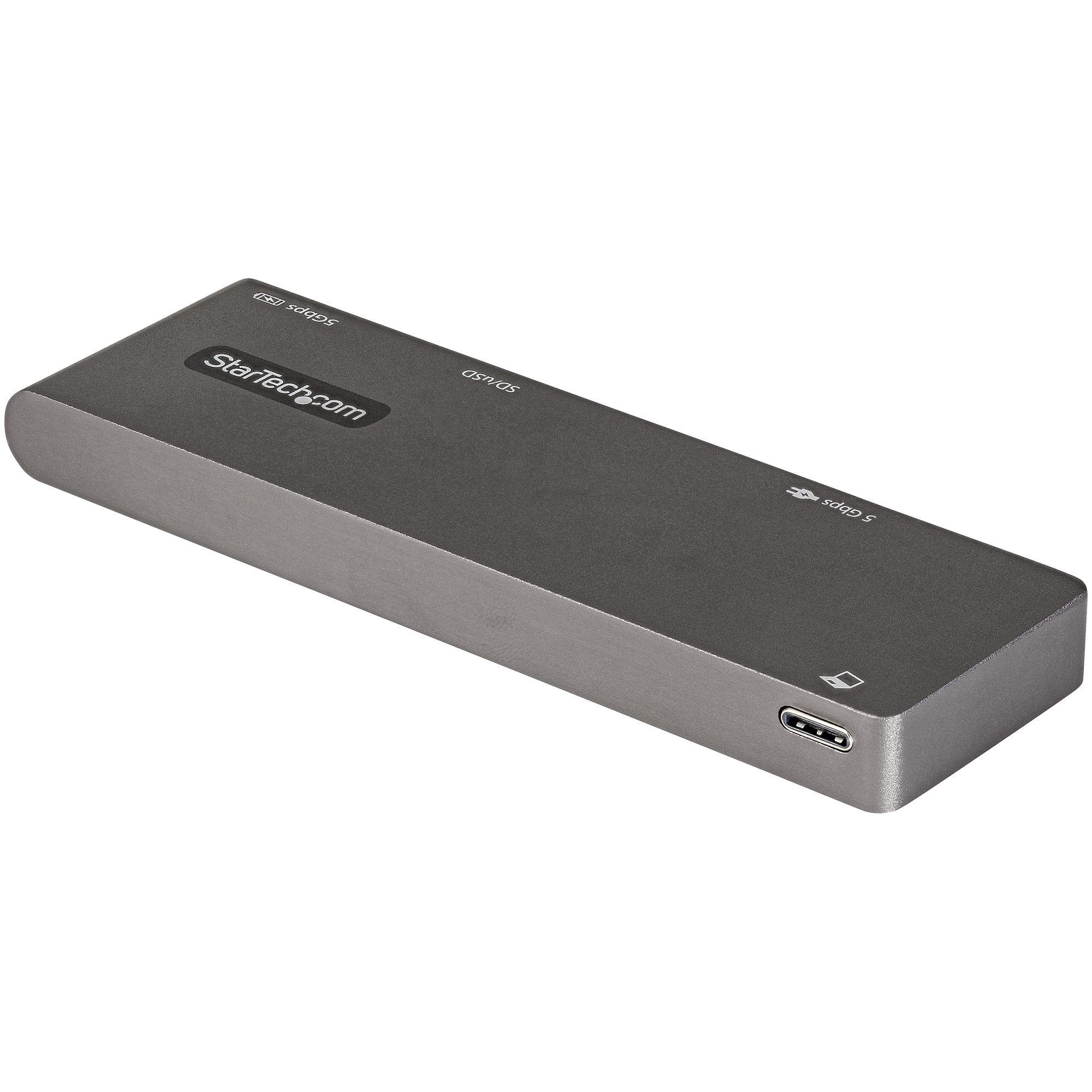 StarTech USB C Multiport Adapter for MacBook Pro/Air, USB Type-C to 4K HDMI, Power Delivery, SD/MicroSD, USB 3.0 Hub, USB-C Mini Dock
