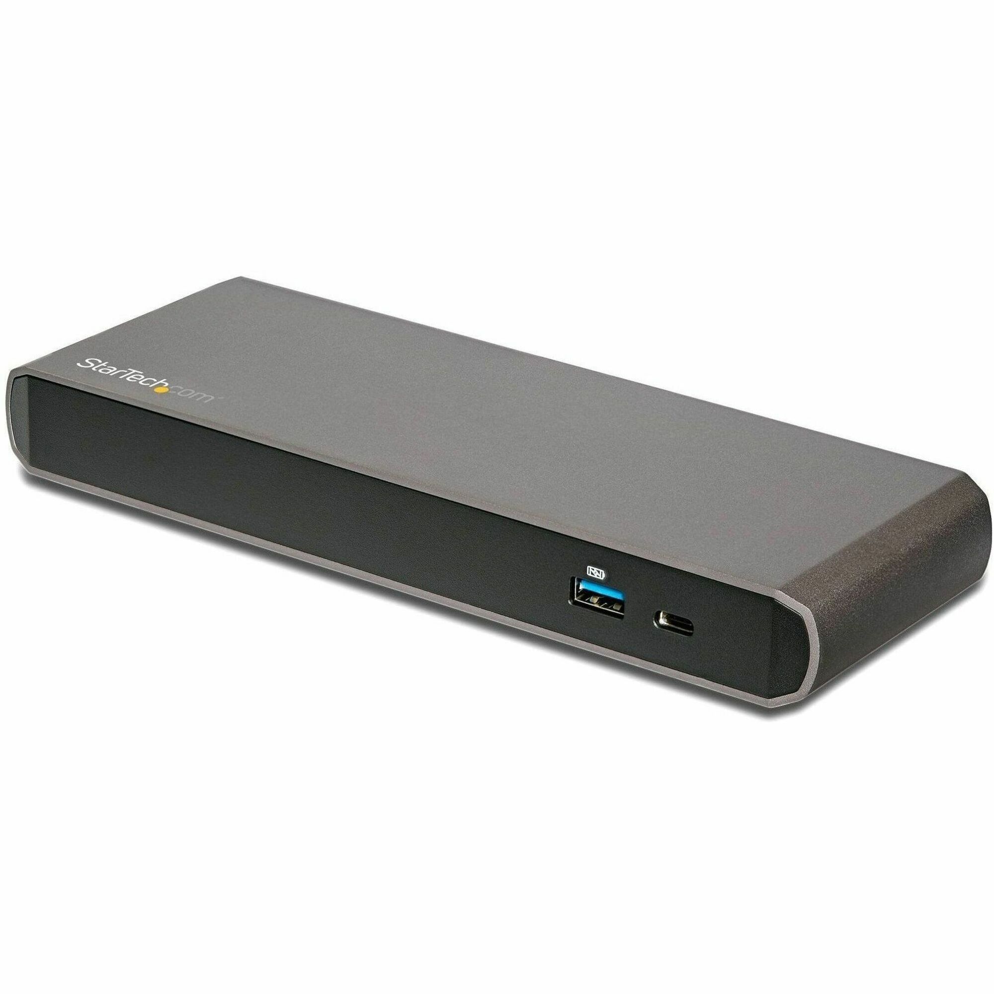 StarTech Thunderbolt 3 Dock - Dual Monitor 4K 60Hz TB3 Laptop Docking Station with DisplayPort - 85W Power Delivery - 3x USB 3.0, GbE