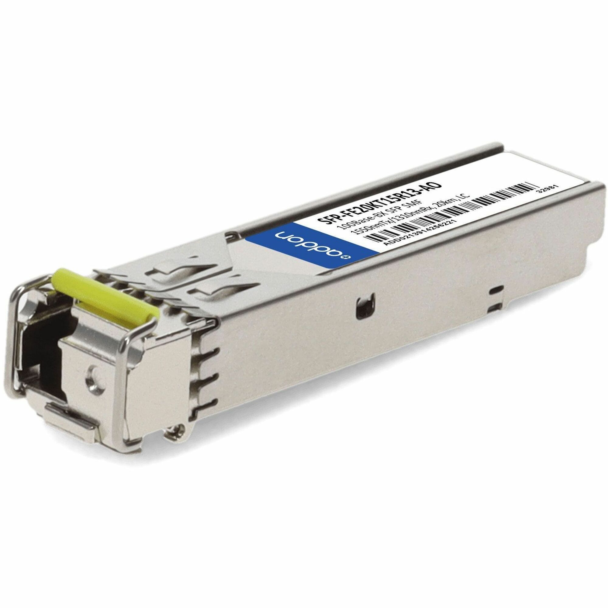 AddOn Juniper Networks SFP-FE20KT15R13 Compatible TAA Compliant 100Base-BX SFP Transceiver (SMF, 1550nmTx/1310nmRx, 20km, LC)