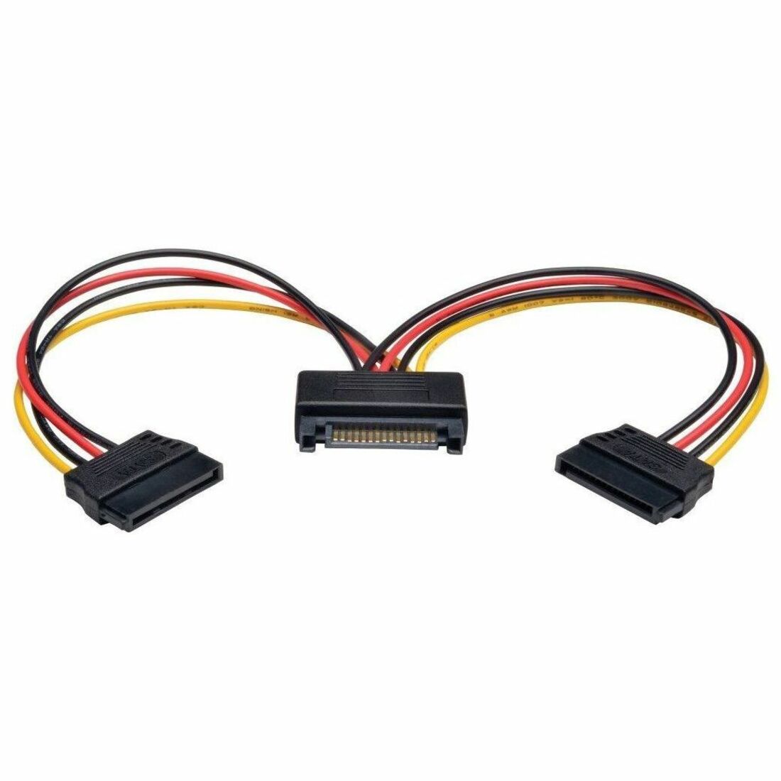 Eaton Tripp Lite Series 15-Pin SATA Power Y Splitter Cable - M/2xF, 18 AWG, 6-in. (15.24 cm)