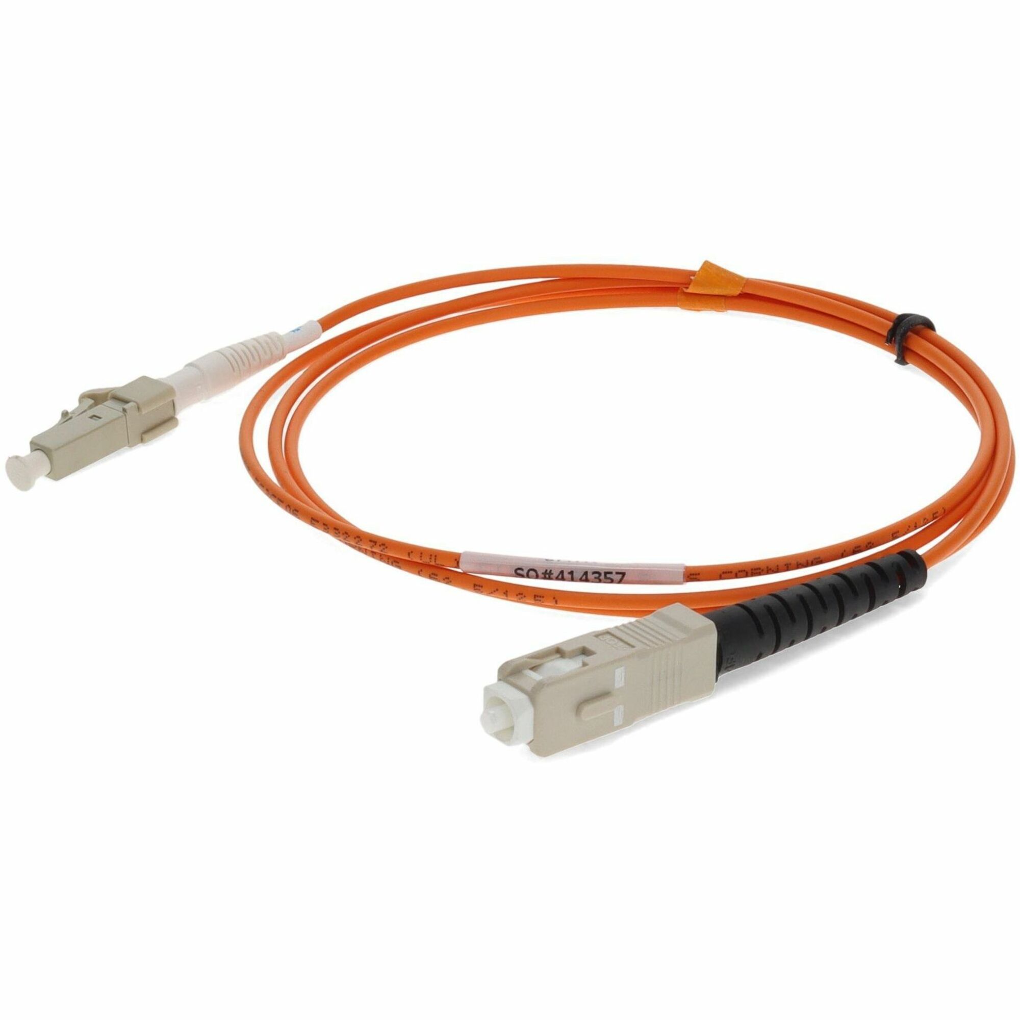 AddOn 1m SC to LC Orange OM1 Simplex OFNR (Riser-Rated) MMF Fiber Patch Cable