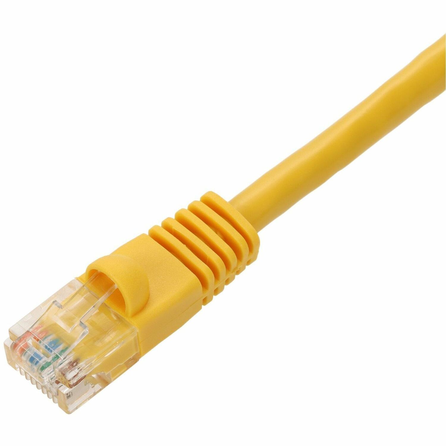 AddOn 50-Pack 1ft Yellow CAT 6A PVC Ethernet Cable Snagless Bubble Boot RJ-45 M/M
