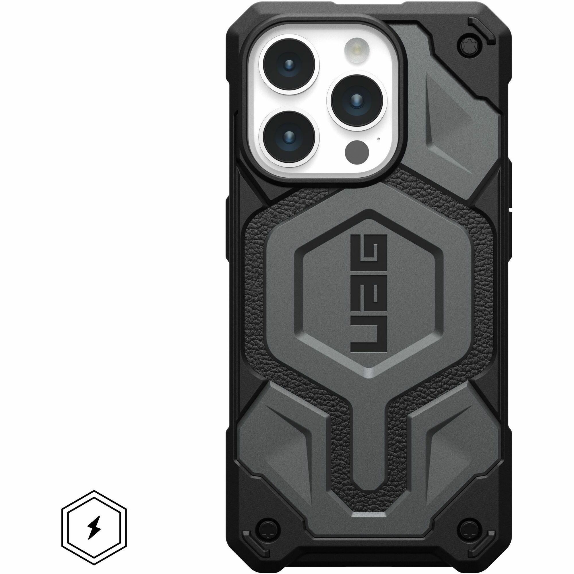 Urban Armor Gear Monarch Pro iPhone 15 Pro Case - Silver
