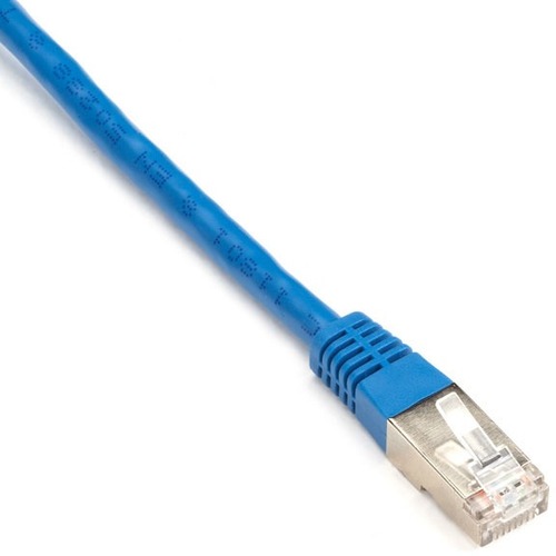 Black Box CAT6 250-MHz Stranded Patch Cable Slim Molded Boot - S/FTP, CM PVC, Blue, 1FT