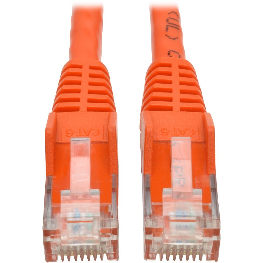 Tripp Lite by Eaton Cat6 Gigabit Snagless Molded (UTP) Ethernet Cable (RJ45 M/M) PoE Orange 2 ft. (0.61 m)