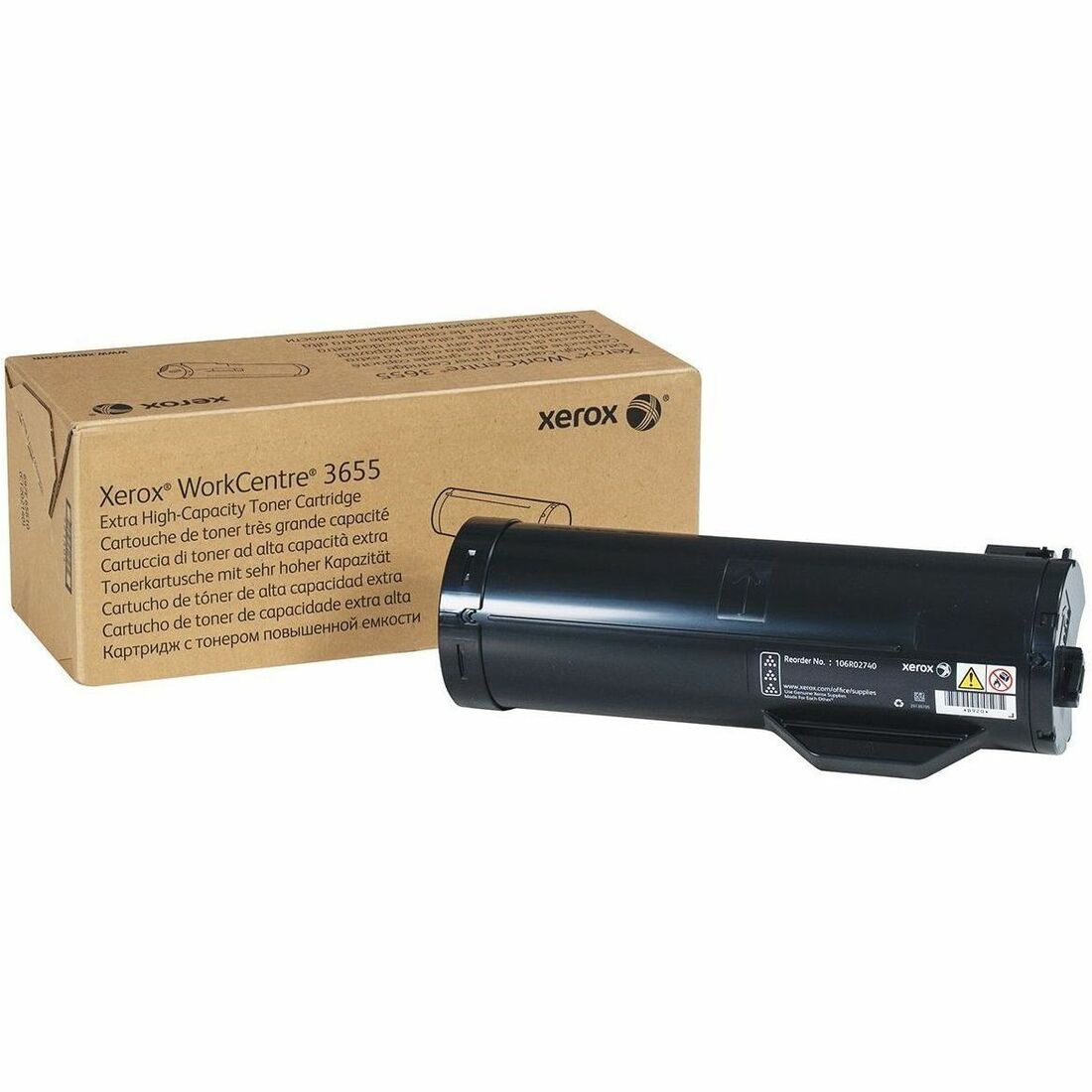 Xerox Genuine WorkCentre&reg; 3655/3655i Black Extra High capacity Toner Cartridge (25900 Pages) - 106R02740