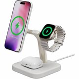 MOPHIE 3-IN-1 CHARGING STAND-WH WIRELESS CHARGE PHONE/WATCH/AIRPODS